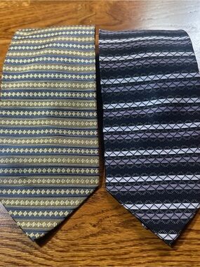 Set and lot of 2 - DiMoggio Men’s Necktie Pure Silk Handmade
